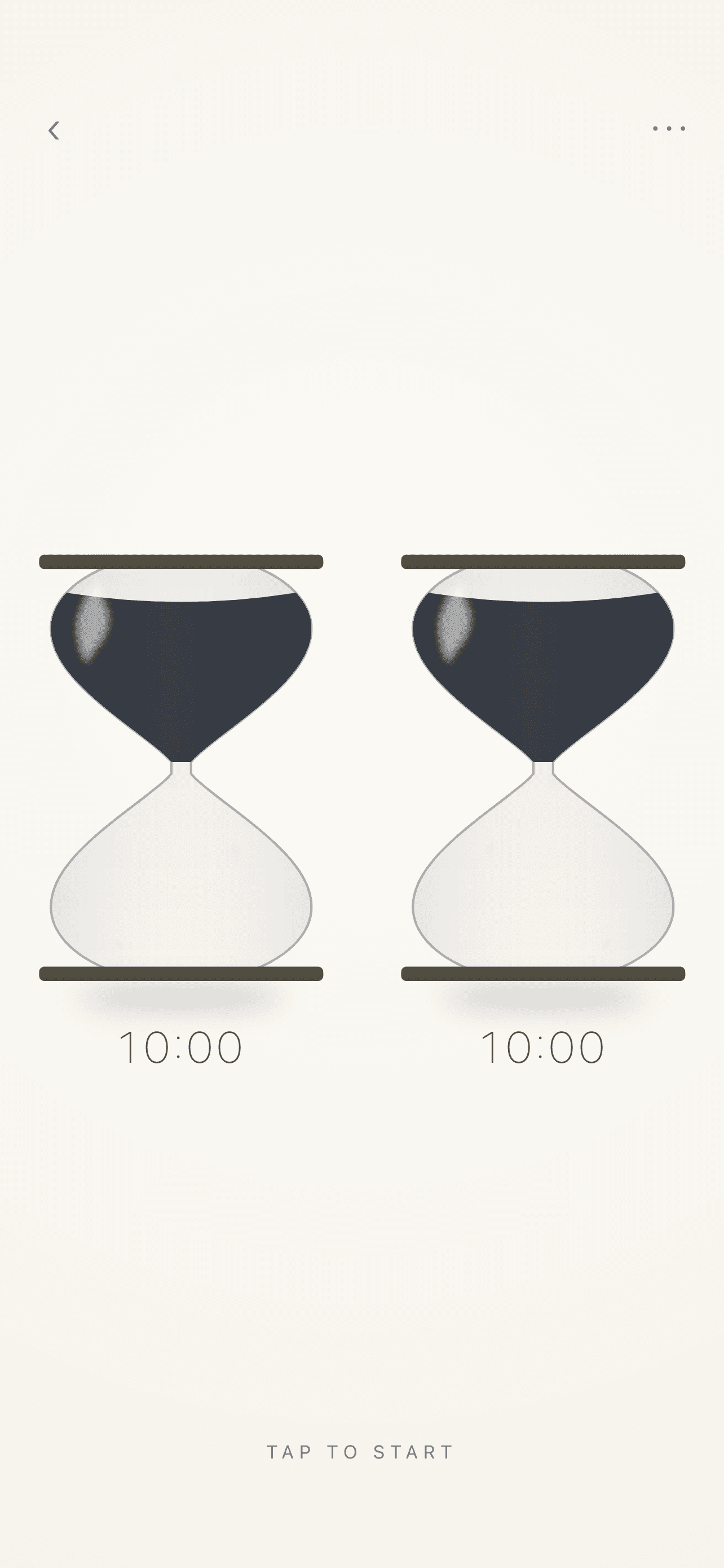 Hourglass chess clock with two player timers